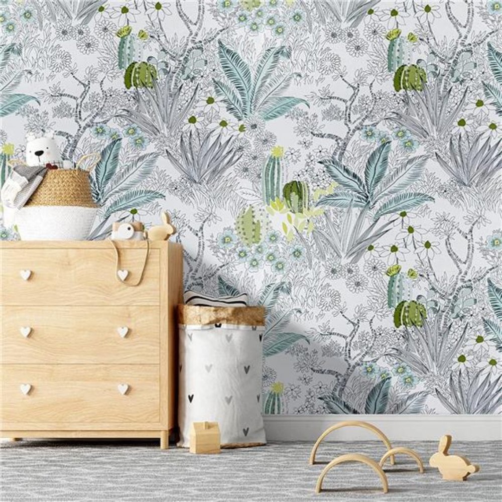 393.7"x17.7" Peel and Stick Wallpaper Floral Contact Paper Vintage Wallpaper